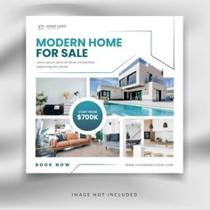 a modern home for sale flyer