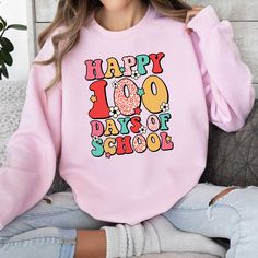 100 Days of School Shirt 100 Day Tee 100th Day Of School Celebration Student Tee Back to School Shirt Gift For Teacher 𝗛𝗢𝗪 𝗧𝗢 𝗢𝗥𝗗𝗘𝗥? 𝟏. Select the shirt 𝗦𝘁𝘆𝗹𝗲 2. Select the 𝗦𝗶𝘇𝗲 3. Select the shirt color 4. Select the quantity, 5. Click 𝗔𝗗𝗗 𝗧𝗢 𝗖𝗔𝗥𝗧.  If you want to buy more than one, please go back to the listing and repeat the steps. We choose Gildan Soft Style (100% Cotton), Bella Canvas (100% Cotton), Sweatshirts and Hoodies Gildan (50% Cotton-50% Polyester). Please let us know if you want a specific brand. Otherwise we will send the brand available in our stocks. -> The lettering on the t-shirts is black in light colors and white in dark colors. If you want a specific color, please send us a message. -> If you need to order 3XL or Larger please contact us. 100th Day Of School Shirts For Girls, 100th Day Of School Shirts, 100th Day Of School Shirts Cricut, 120th Day Of School First Grade Shirt, 100 Days Smarter Shirt, 100days Of School Shirt, My Teacher Survived 100 Days Of Me Shirt, 100 Days Of School Shirt, School Celebration