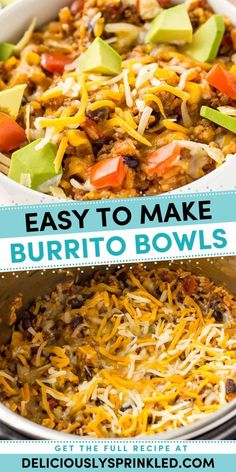 Don't miss out on this Instant Pot burrito bowl! Complete with your favorite toppings, this main course recipe is hearty and satisfying. Even picky eaters will love this taco meat bowl for a fun and easy family dinner! Burittos Recipes Easy, Burittos Bowl Recipes, Instant Pot Burrito Bowl, Easy Dinner With Chicken, Instant Pot Burrito, Meat Bowl, Beef Burrito Recipe, Dinner With Chicken, Nachos Recipe Beef