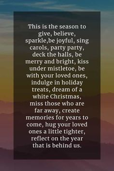 an image with the words'this is the season to sparkle, be joyful, sing carols, party