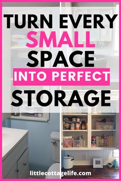 Tired of having small spaces that need to be maximized for storage? When you live in a small house and lack storage, every space is like gold! Find out how to turn your small house and tiny storage spaces into genius storage solutions.  #productivity #smallstorage #smallhouseorganization Lack Of Storage Solutions, Finding Space In A Small House, Maximizing Space In A Small House, Tiny Spaces Organization, Small Home Storage Ideas Maximize Space Tiny House, Tiny Home Storage Ideas Small Houses, How To Create Storage In A Small House, Creating Storage In Small House, Maximize Storage In Small House