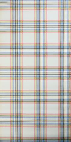 a plaid fabric with multicolored stripes