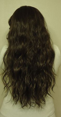 Wavy Backside using FemiLoveHair Extensions.... Deluxe Pack! Haircuts For Naturally Wavy Hair Long Layers, Long Messy Wavy Hair, Wavy Hair Brunette, Natural Wavy Brown Hair, Natural Wavy Black Hair, Natural Loose Wavy Hair, Natural Long Wavy Hair, Silky Wavy Hair, Natural Wavy Hair Aesthetic