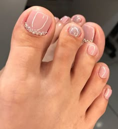 Toe Nails Natural, Purple Pedicure, Wedding Pedicure, Black Toe Nails, Pink Pedicure, Wedding Toes, Press On Toenails