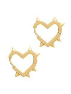 PRICES MAY VARY. GRUNGE EMO PUNK Y2K HOOP SPIKE HEART EARRINGS: The Heart symbol has long been associated with love and emotion, making these earrings a meaningful accessory to add to your collection. Perfect for those who enjoy goth,punk and grunge styles, these earrings offer a touch of edge to any outfit while still conveying a sense of romanticism. MATERIALS: Meticulously crafted from high-quality titanium steel. It's lightweight and comfortable to wear SIZE AND LENGTH: Spike Hoop Heart Earr Edgy Small Hoop Pierced Earrings, Edgy Small Hoop Earrings As Gift, Edgy Pierced Hoop Earrings As Gift, Punk Hoop Earrings As Gift, Gold Single Earring Punk Style, Punk Style Gold Single Earring, Edgy Gold Jewelry, Gold Punk Style Single Earring, Punk Style Heart Earrings For Gift