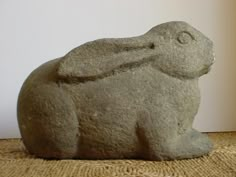 Bunny Sculpture, Rabbit Statues In Garden, Plants For Planters, Rabbit Sculpture Garden, Garden Rabbit Statue, Concrete Garden Statues, Bunny Ceramic Sculpture, Concrete Garden Ornaments, Rabbit Pictures