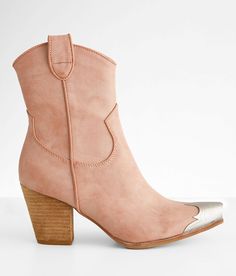 Beast Fashion Dakota Western Ankle Boot - Pink US 8, Women's Blush Faux leather pull-on cowboy bootie Metal toe cap Side zip detail Cushioned footbed 7 1/2 shaft 3 heel. All man made materials.. WOMEN'S SHOE SIZE CONVERSION CHART US 5 5.5 6 6.5 7 7.5 8 8.5 9 9.5 10 11 12 EU 35-36 36 36-37 37 37-38 38 38-39 39 39-40 40 40-41 41-42 42-43 UK 3 3.5 4 4.5 5 5.5 6 6.5 7 7.5 8 9 10 *Conversion sizes may vary. Available in whole and half sizes. Apparel & Accessories > Shoes Pink Western Ankle Boots, Pink Cowgirl Boots Outfit, Western Boot Outfit, Short Cowboy Boots, Cowgirl Boots Outfit, Pink Cowgirl Boots, Womens Cowgirl Boots, Booties Outfit, Western Ankle Boots