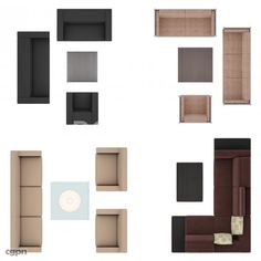 top view of living room furniture set stock