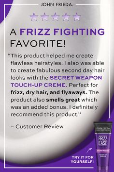 John Frieda Frizz Ease, Diy Hairstyle, Second Day Hairstyles, John Frieda, Aging Cream, Urban Decay Makeup, Brown Blonde Hair, Hair Follicles, Be Gentle