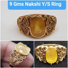 Stone Ring Design For Men, Ring Latest Design, Ring Design For Men, Pukhraj Ring, Gents Rings, Yellow Stone Ring, Latest Gold Ring Designs, Yellow Stone Rings