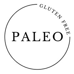 the logo for gluen free paleo, which is also in black and white