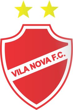 a red and white shield with three stars above it that says villanovafcc