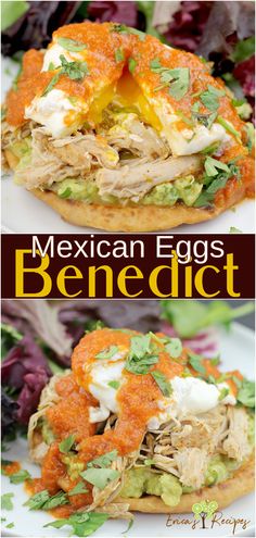 an image of mexican eggs benedict with avocado