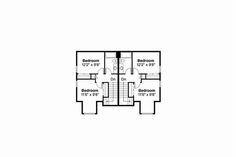 the second floor plan for a two story home