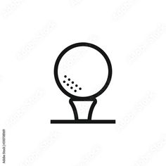 a black and white drawing of a golf ball