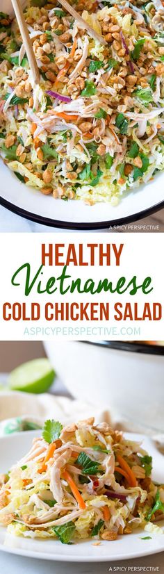 this healthy vietnamese cold chicken salad is the perfect side dish