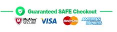 several different types of credit cards with the words, quainted safe checkout