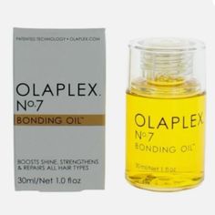 Olaplex #7 Bonding Oil Size: 1 Fl Oz/ 30 Ml Authentic/Sealed/ New A Highly-Concentrated, Weightless Reparative Styling Oil. Dramatically Increase Shine, Softness, And Color Vibrancy. Minimizes Fly-Aways And Frizz. Provides Heat Protection Of Up To 450. Features & Details Reinforces Hair's Moisture Barrier Deeply Nourishes Hair Protects Against Humidity And Color Fading 450f/232c Heat Protection Color Safe Nwt Olaplex Blonde, Stylist Kit, Bonding Oil, Olaplex Shampoo, Toning Shampoo, Hair Help, Hair Color For Women, Frizz Control, Hair Restoration