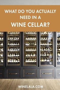 what do you actually need in a wine cellar?