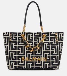 1945 jacquard tote bag Jacquard Bags, Luxury Embossed Tote Bag, Luxury Baguette Tote Bag With Gold-tone Hardware, Jacquard Bags Totes, High-end Rectangular Bag With Crocodile Pattern, Jacquard Pattern, Chain Links, Leather Handles, Leather Tote Bag