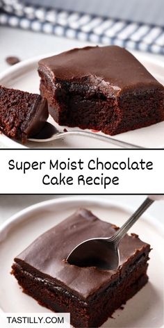 Enjoy this simple and delicious one-bowl Chocolate Cake recipe. This is a super moist, soft, and tender cake with intense chocolate flavor. You’ll definitely like this melt-in-your-mouth texture. Topped with chocolate frosting, this Super Moist Chocolate Cake is perfect for chocolate lovers. With minimal effort, you’ll have an incredible cake in less than an hour. One Bowl Chocolate Cake Recipe, One Bowl Chocolate Cake, Hershey Chocolate Cakes, Super Moist Chocolate Cake, Food Cupcakes, Chocolate Cake Recipe Moist, Dark Chocolate Cake, Keto Chocolate Cake, Chocolate Sheet Cake