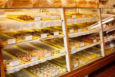 a bakery filled with lots of different types of pastries