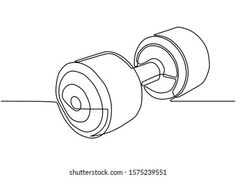 a single line drawing of an electric motor