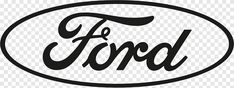 the ford logo is shown in black on a transparent background, with an oval shape