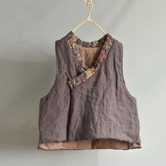 Linen Patchwork, Winter Vest, Vest Coat, Vest Top, Body Size, Womens Fall, Kimonos