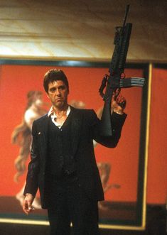 The Gun Industry's Lucrative Relationship With Hollywood Scar Face Movie, Scar Face Aesthetic, Hollywood 90s, 90s Hollywood, Scarface Poster, Scar Face, Donnie Brasco, Scarface Movie