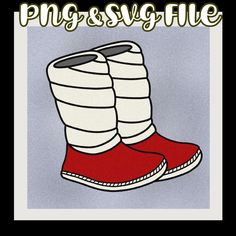 a pair of red and white shoes with the words ping & swagie on it