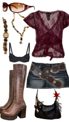 Chunky Brown Boots, Outfit Jean, Chunky Belt, Boho Outfit, Or Questions