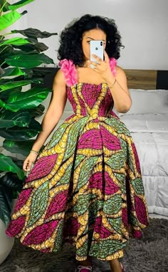 Ankara Dress Styles With Corset, Female Gown Ankara, Ankara Corset Long Gown Styles, 2024 Ankara Gown Styles, Lobola Outfits Woman Dresses, Butterfly Style Dress Ankara, Shweshwe Dresses, African Print Clothing