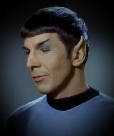 the face of spock from star trek is shown in this still - life photo