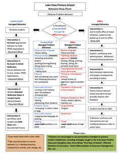 the lake view primary school's organizational flow chart is shown in red and green