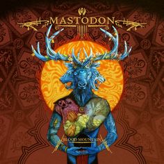 the cover art for mastodon's album, featuring an image of a deer with