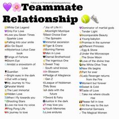 a poster with words that say teammate relationship