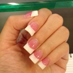 Square French Tip Acrylic Nails 2000s, Early 2000s French Tip Nails, 2000s French Nails, Short 2000s Nails, French Tip Acrylic Nails Short, French Tip Duck Nails, Acrylic Nails Short Square, Nail Ideas Classy