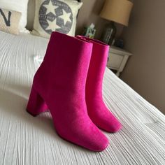 Sugar Brand Pink Suede Boots Size 6 1/2 Never Worn Pink Suede Boots, Pink Suede, Suede Boots, Shoes Heels Boots, Shoes Women Heels, Heeled Boots, Shoes Heels, Size 6, Women Shoes