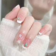 FREE SHIPPING ON ORDERS $9.95+ Buy 3 Get 1 More Free CODE: 4YOU Buy 5 Get 5 More Free CODE: 5FREE Nail Noel, Diy Nail Art Tools, Christmas Nails Diy, Acrylic Nails Nude, New Years Nail Art, Short Fake Nails, Nail Style, Snowflake Nails, Blue Nail