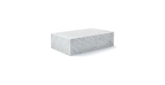 a white marble block on a white background