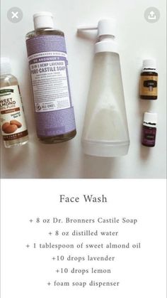 Natural Face Wash, Diy Kosmetik, Diy Essentials, Young Living Oils, Natural Diy, Oil Uses, Diy Skin, Diy Skin Care