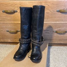 Gently Used Freebird Boots; See Pictures For Condition. They Have Two Buckles On Each Boot, Which Can Be Removed If You Like A Plainer Look. They Sport 1.5 Inch Heels And Are Very Comfy. Freebird Boots, Freebird By Steven, 5 Inch Heels, Black Leather Boots, Shoes Heels Boots, Shoes Women Heels, Leather Boots, Heeled Boots, Shoes Heels