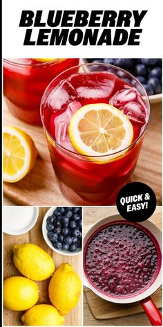 the blueberry lemonade recipe is ready to be eaten