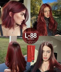 Red Hair Outfit Ideas, Red Velvet Hair Color, Igora Hair Color, Red Hair Outfits, Hair Color Swatches, Schwarzkopf Hair Color, Red Hair Looks, Surfer Hair