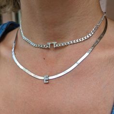 "Herringbone chain in silver .925 is an intriguing classic design that is a chic style. Perfect for a layered neckline. We always looking for our new updated expression, so this gorgeous piece is as a base must have! We have added initial to a chain for some sparkle and personalization options. Herringbone chain bracelet is a perfect gift for: Anniversary Mother's day Graduation Christmas's Bridal shower Brides maid Birthday gift  Valentines day gift Wedding and many happy occasions to come. Siz Silver Initial Pendant Chain Jewelry, Silver Jewelry Initial Pendant With Chain, Silver Chain Jewelry With Initial Pendant, Personalized Silver Minimalist Chain Necklace, Silver Chain Necklace With Initial Pendant, Dainty Silver Chain Necklace With Initial Pendant, Dainty Silver Initial Pendant Chain Necklace, Trendy Silver Jewelry With Initials, Silver Initial Necklace With Clavicle Chain For Anniversary