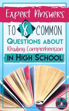 an open book with the title expert answers to common questions about reading competition in high school