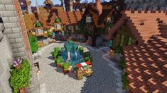 an image of a small village in minecraft