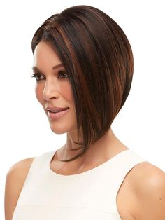 The Mena Wig by Jon Renau is sculpted with a symmetrical sweep, this angled bob arrests attention. The Smart Lace Front hairline and invisible monofilament cap allow for easy styling in any direction. SPECIAL FEATURES: Smartlace Front Monofilament Ponytail Hair Piece, Best Wig Outlet, Monofilament Wigs, Trending Hairstyles, Short Bob Hairstyles, Clip In Hair Extensions, Hairstyles Haircuts, Bobs Haircuts