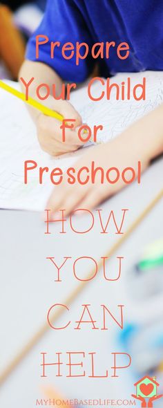 a child is writing on paper with the words prepare your child for preschool how you can help